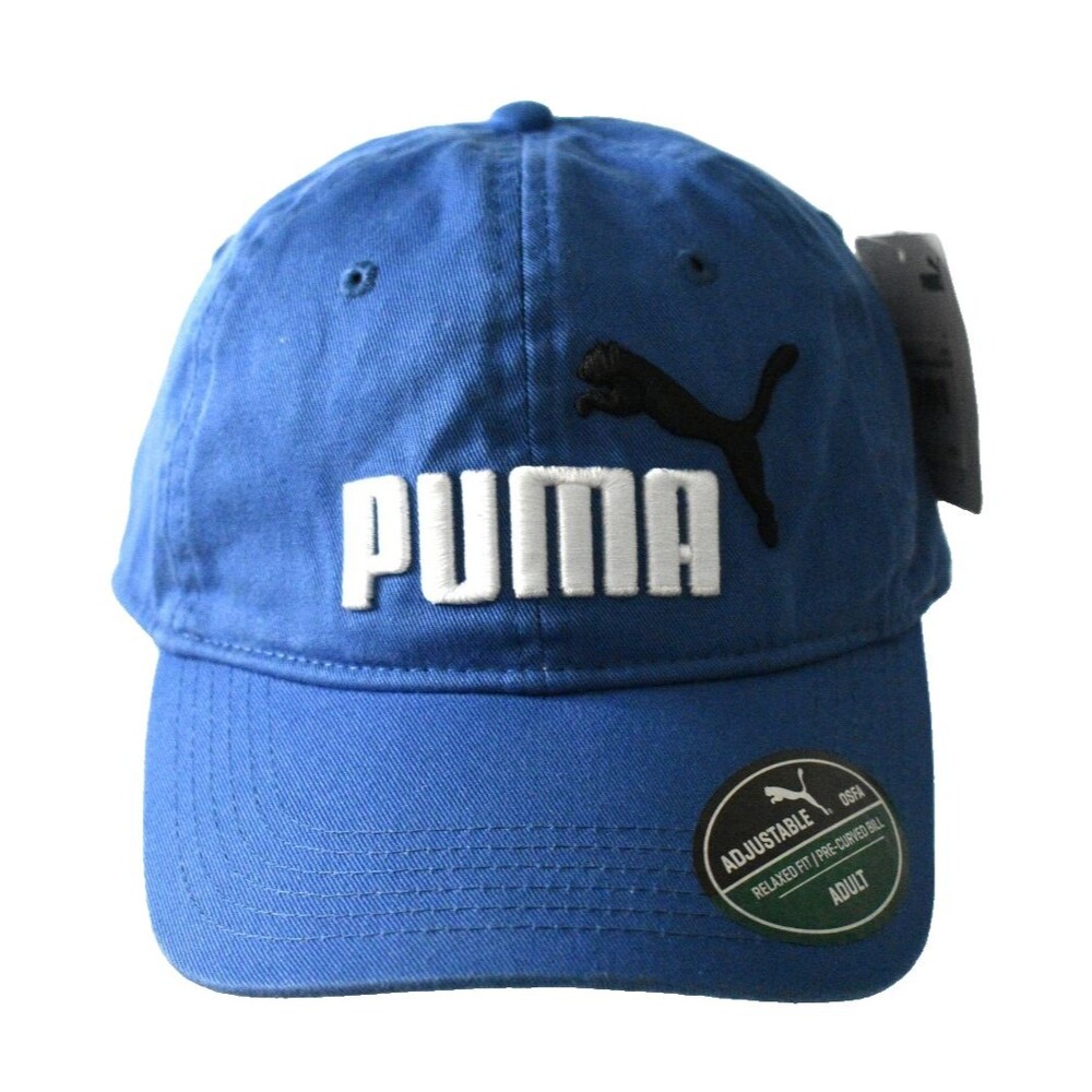 Puma Essentials Baseball Cap Blue Green Hat Size OSFA & Adjustable Strap